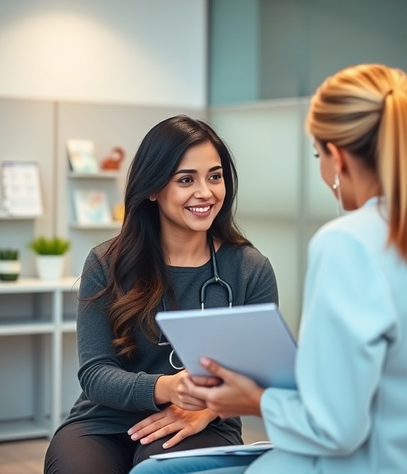Dr. Sarah Mitchell with Patient
