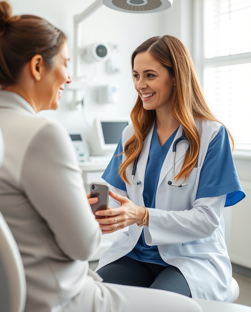 Dr. Chen with patient